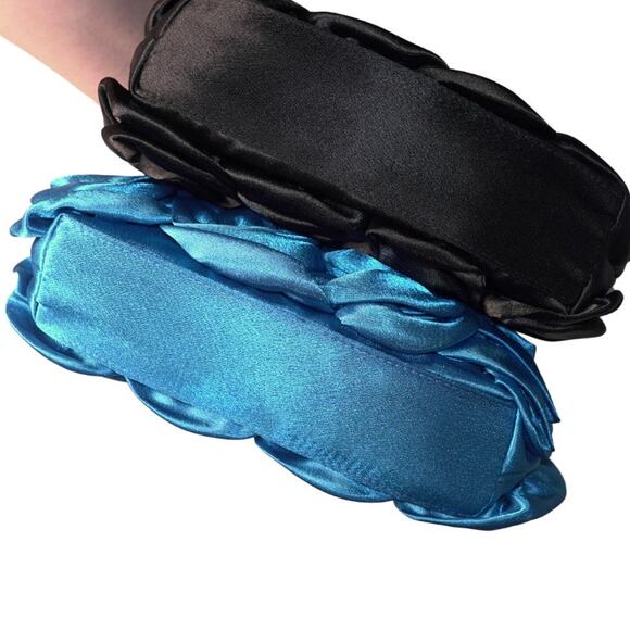 Rose 3D Evening Clutch Electric Blue Cottagecore Wedding Guest NWT - Picture 9 of 12